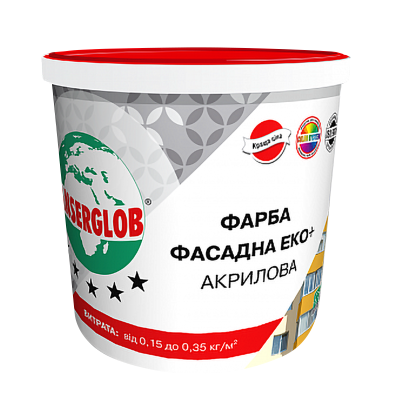 Фарба фасадна Anserglob ЕКО+ акрилова, 7кг Фарба фасадна Anserglob ЕКО+ акрилова, 7кг