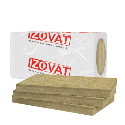 Мінеральна вата Ізоват 65 - 100 мм базальтовий утеплювач, плити теплоізоляційні Мінеральна вата Ізоват 65 - 100 мм базальтовий утеплювач, плити теплоізоляційні