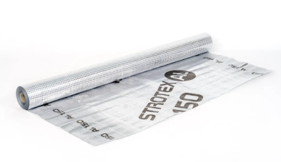 Поробар'єр Strotex AL-150 – 150 г/м2, фольгована пароізоляційна армована плівка, 75 м2. Поробар'єр Strotex AL-150 – 150 г/м2, фольгована пароізоляційна армована плівка, 75 м2.