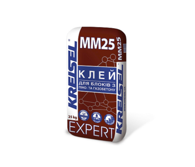 Клей Kreisel EXPERT ММ27 для кладки газоблоків, 25 кг Клей Kreisel EXPERT ММ27 для кладки газоблоків, 25 кг