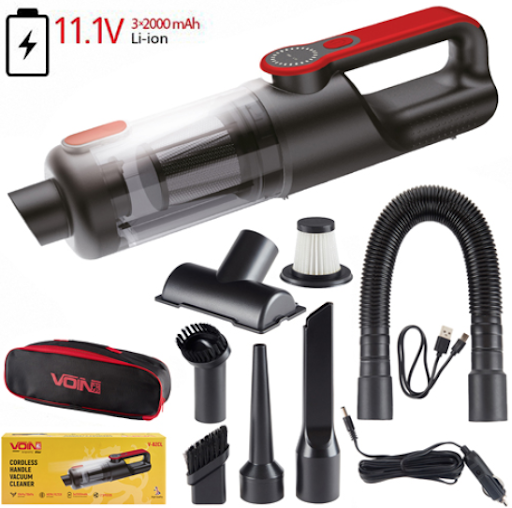 Пилосос "VOIN" V-82CL 120W/АКБ-3x2000mAh/вологе та сухе чищення/сумка
