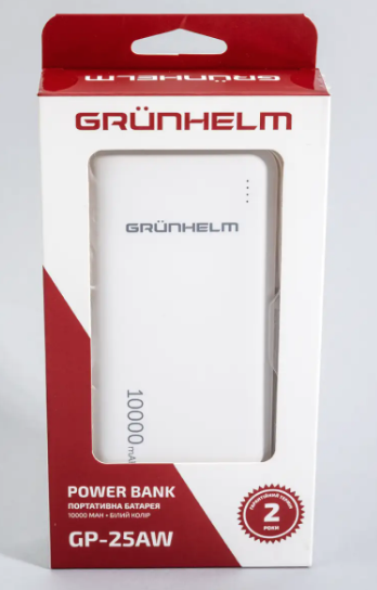 Повербанк Grunhelm GP-25AW 10000 mAh