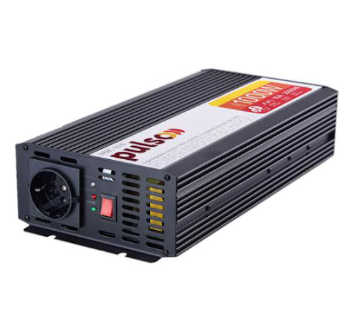 Перетворювач напруги/Зарядн. пристрій PULSO IMBC-1010/12V-220V/1000W/10A/мод.хвиля/клеми
