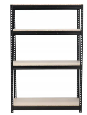 Стелаж металевий (180 x 150 x 60 см) 4 полиці, навантаження - 500 кг на полицю, Чорний