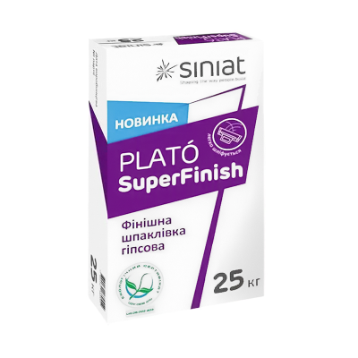 Шпаклевка гипсовая финишная PLATO SuperFinish (Плато Суперфиниш) 25 кг Шпаклевка гипсовая финишная PLATO SuperFinish (Плато Суперфиниш) 25 кг