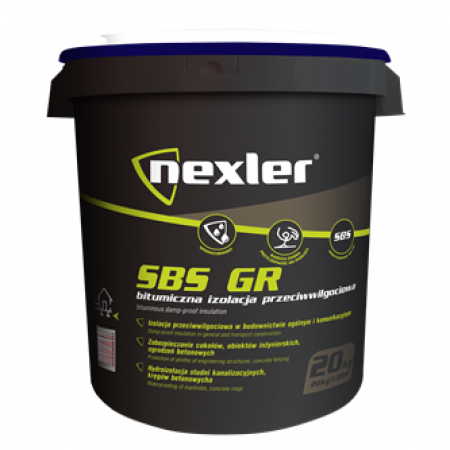 Бітумно-смоляна мастика модифікована SBS каучуком NEXLER GR, 20 кг 
