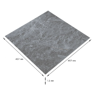 Самоклеюча LVT плитка 457х457х1.5мм, Сірий