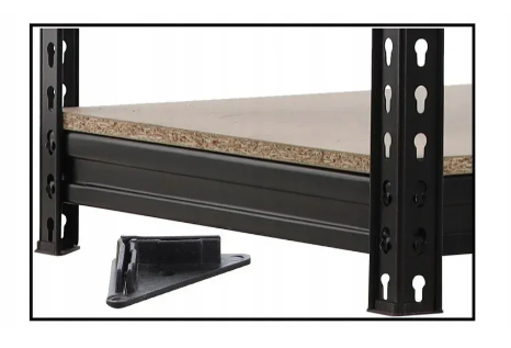 Стелаж металевий (180 x 150 x 60 см) 4 полиці, навантаження - 500 кг на полицю, Чорний