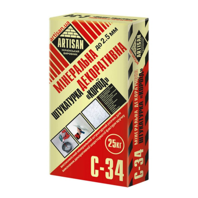 Минеральная штукатурка «КОРОЕД» ARTISAN С-34 (25кг) Минеральная штукатурка «КОРОЕД» ARTISAN С-34 (25кг)