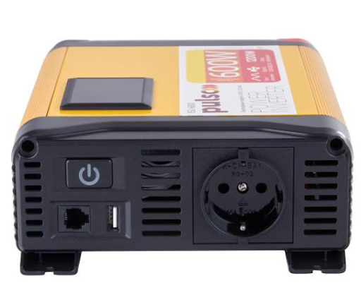 Перетворювач напруги PULSO/ISU- 600/12V-220V/600W/LCD/USB-5VDC2.0A/син.хвиля/клеми