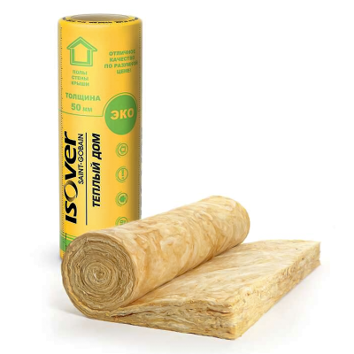 Скловата Izover теплий будинок - 50 мм, утеплювач у рулоні 17,08 м2 Скловата Izover теплий будинок - 50 мм, утеплювач у рулоні 17,08 м2