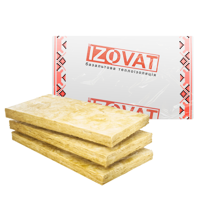 Мінеральна вата Ізоват 65 - 120 мм базальтовий утеплювач, плити теплоізоляційні Мінеральна вата Ізоват 65 - 120 мм базальтовий утеплювач, плити теплоізоляційні