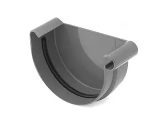 Заглушка ринви права BRYZA 125мм,  графіт Заглушка ринви права BRYZA 125мм,  графіт