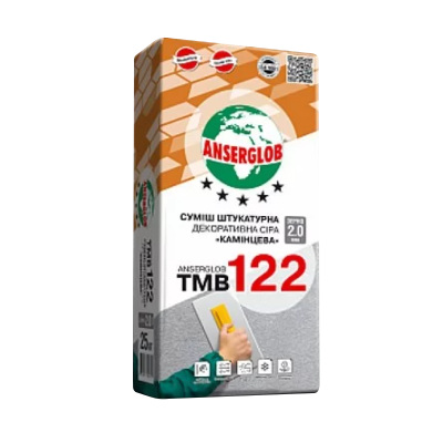 Декоративна штукатурка Anserglob TMB-122 "Камінцева" 1,5мм (25кг) сіра (Ансерглоб) Декоративна штукатурка Anserglob TMB-122 "Камінцева" 1,5мм (25кг) сіра (Ансерглоб)