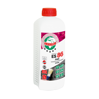 Лак ES-86 5л акриловий ефект "влажный камень" Лак ES-86 5л акриловий ефект "влажный камень"