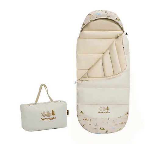 Спальник дитячий з капюшоном Naturehike B180 CNH22SD001, бежевий