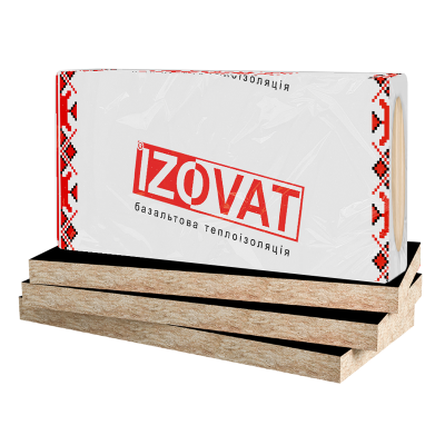 Мінеральна вата Ізоват 80 FG - 50 мм базальтовий утеплювач, плити теплоізоляційні Мінеральна вата Ізоват 80 FG - 50 мм базальтовий утеплювач, плити теплоізоляційні