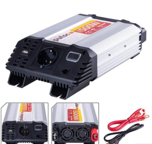 Перетворювач напруги PULSO/IMU-520/12V-220V/500W/USB-5VDC2.0A/мод.хвиля/клеми