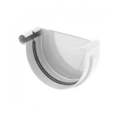 Заглушка ринви ліва BRYZA 125мм , біла Заглушка ринви ліва BRYZA 125мм , біла