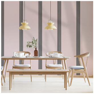 Самоклеючі шпалери 2800х500х1,5мм Рожевий з білим