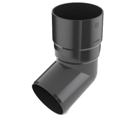 Коліно труби BRYZA 90 мм., графіт Коліно труби BRYZA 90 мм., графіт
