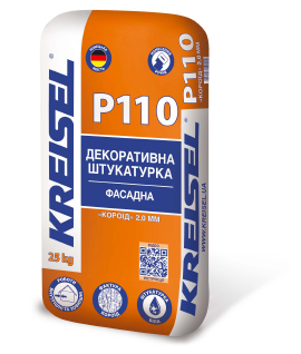 Декоративна мінеральна штукатурка "Баранчик" KREISEL P100, біла 1,5 мм