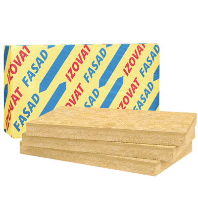 Мінеральна вата Ізоват Фасад - 50 мм базальтовий утеплювач, плити теплоізоляційні Мінеральна вата Ізоват Фасад - 50 мм базальтовий утеплювач, плити теплоізоляційні