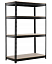 Стелаж металевий (180 x 150 x 60 см) 4 полиці, навантаження - 500 кг на полицю, Чорний