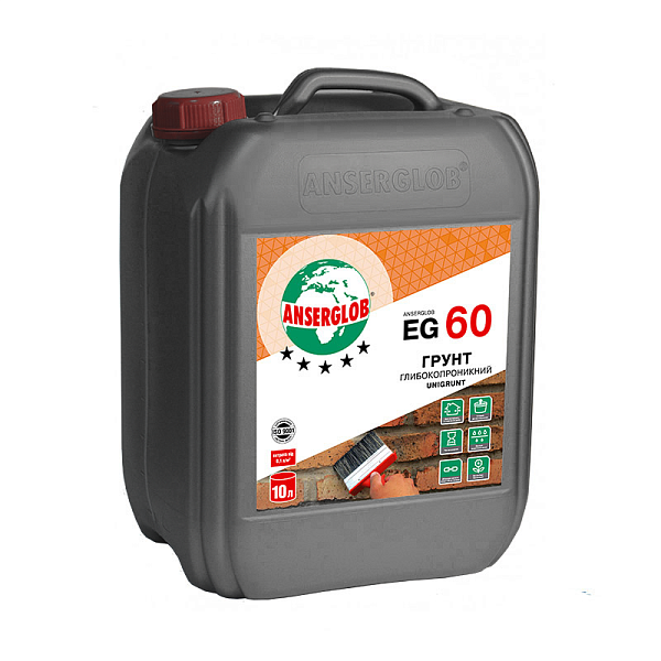  Грунт-емульсія Anserglob EG-60 (10л) універсальна глибокопроникна