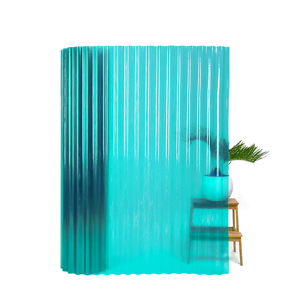 Шифер прозорий хвильовий, ширина 1,5м, синій склопластик Стандарт (Італія)