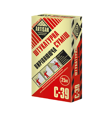 Штукатурная выравнивающая смесь ARTISAN С-39 (25кг) Штукатурная выравнивающая смесь ARTISAN С-39 (25кг)