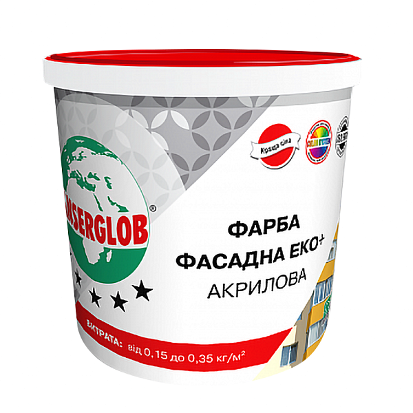 Фарба фасадна Anserglob ЕКО+ акрилова, 4,2кг
