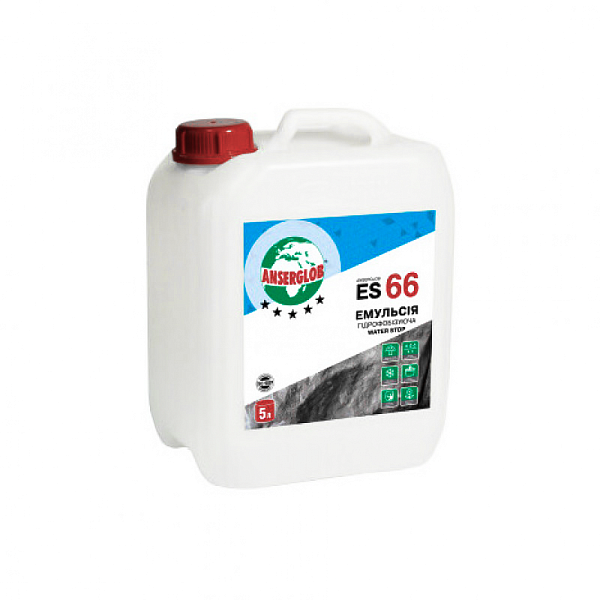 Грунт-емульсія Anserglob ES 66 WATER STOP (5л) гідрофобізуюча (Ансерглоб Водостоп)