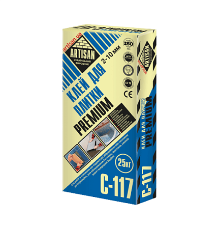 Клей для плитки ARTISAN С-117 PREMIUM (25кг) Клей для плитки ARTISAN С-117 PREMIUM (25кг)