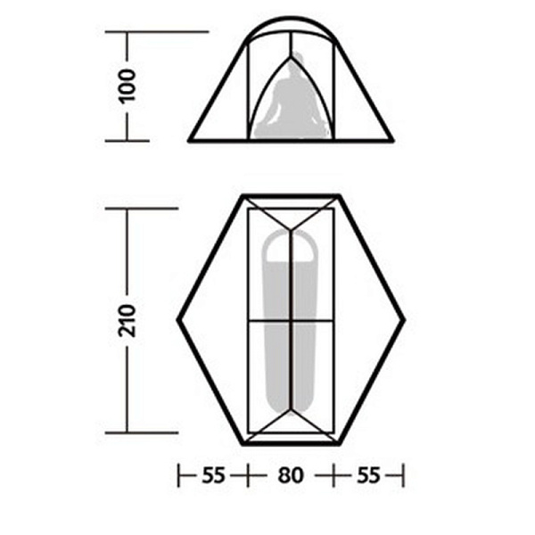Намет одномісний ультралегкий Naturehike Mongar UL, коричневий
