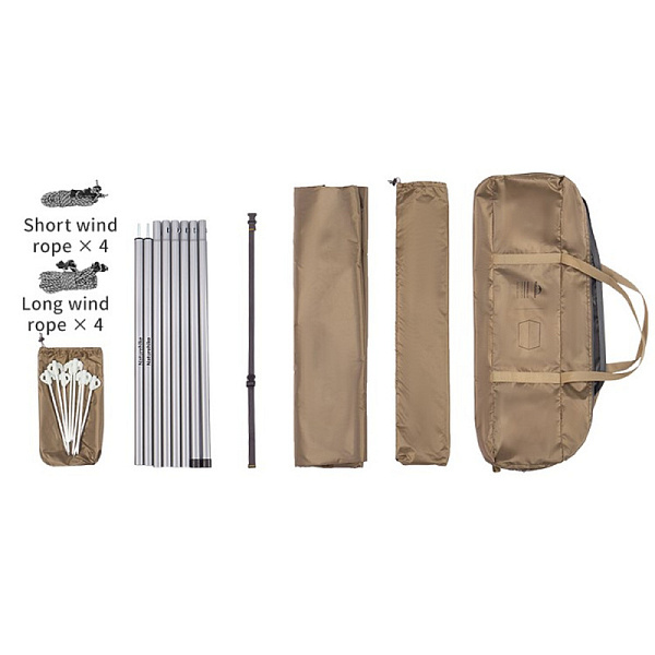 Тент універсальний Naturehike, розмір L, бежевий