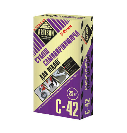 Самовыравнивающаяся смесь для пола ARTISAN С-42 (25кг) Самовыравнивающаяся смесь для пола ARTISAN С-42 (25кг)