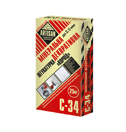 Минеральная штукатурка «КОРОЕД» ARTISAN С-34 (25кг) Минеральная штукатурка «КОРОЕД» ARTISAN С-34 (25кг)